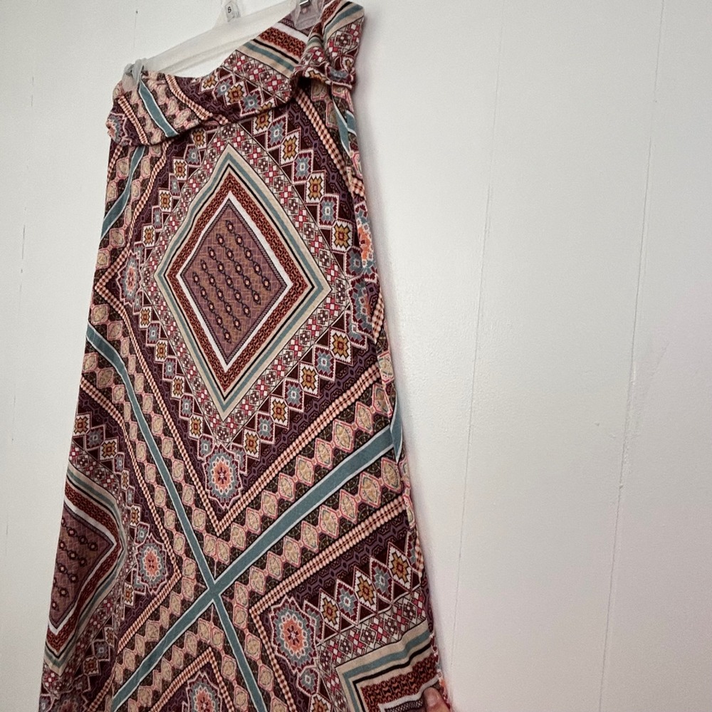American Rag Cie Womens Geometric Diamond Print Maxi Skirt Boho Multicolor Large - Picture 5 of 8